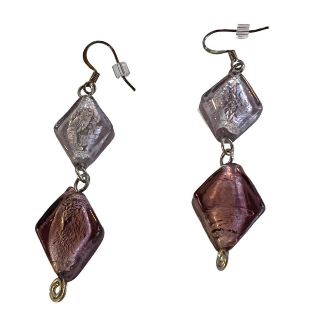 Jenny B Beaded Fish Hook Drop Dangle Pierced Earrings - Picture 2 of 3